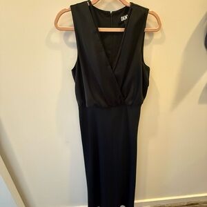 DKNY Elegant Black Midi Dress